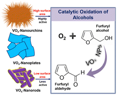 Graphical abstract: Solvothermal synthesis of VO2 nanoparticles with locally patched V2O5 surface layer and their morphology-dependent catalytic properties for the oxidation of alcohols