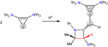 Graphical abstract: Dimerization and ring-opening in bis(diisopropylamino)cyclopropenylidene (BAC) mediated by [U(NR2)3(CCPh)] (R = SiMe3)