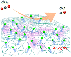 Graphical abstract: Promoting CO2 electroreduction to CO by a graphdiyne-stabilized Au nanoparticle catalyst