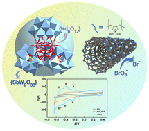 Graphical abstract: A tetrahedron-shaped polyoxoantimotungstate encapsulating a hexanuclear octahedral lanthanide-oxo cluster for an amperometric bromate sensor