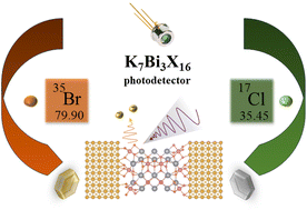 Graphical abstract: Emerging lead-free all inorganic perovskite single crystals K7Bi3X16 (X = Cl, Br) toward photodetector application