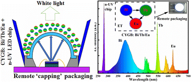 Graphical abstract: Stable color-tunable Ca3Y(GaO)3(BO3)4:Bi3+/Tb3+/Eu3+ phosphors for application in n-UV-pumped wLEDs