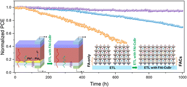 Graphical abstract: Elimination of unstable residual lead iodide near the buried interface for the stability improvement of perovskite solar cells