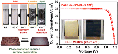Graphical abstract: Phase transition engineering for effective defect passivation to achieve highly efficient and stable perovskite solar cells