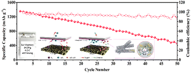 Graphical abstract: Engineering a deficient-coordinated single-atom indium electrocatalyst for fast redox conversion in practical 500 W h kg−1-level pouch lithium–sulfur batteries