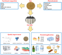 Graphical abstract: A comprehensive review on oat milk: from oat nutrients and phytochemicals to its processing technologies, product features, and potential applications