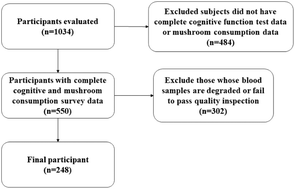 Graphical abstract: Investigating the association between inflammation mediated by mushroom consumption and mild cognitive impairment in Chinese older adults