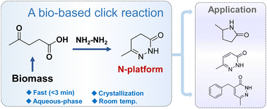 Graphical abstract: A bio-based click reaction leading to the dihydropyridazinone platform for nitrogen-containing scaffolds