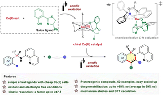 Graphical abstract: Synthesis of P-stereogenic cyclicphosphinic amides via electrochemically enabled cobalt-catalyzed enantioselective C–H annulation