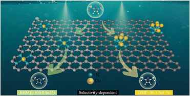 Graphical abstract: Construction of isolated Co–Nx and dual Con–CoNx sites for the regulation of hydrogenation and hydrodeoxygenation selectivity of biomass-derived chemicals