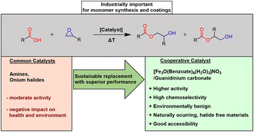 Graphical abstract: A highly efficient and sustainable catalyst system for terminal epoxy-carboxylic acid ring opening reactions