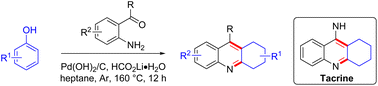 Graphical abstract: Palladium-catalyzed conversion of phenols into tetrahydroacridines