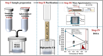 Graphical abstract: High-precision measurement of Cd isotopes in ultra-trace Cd samples using double spike-standard addition MC-ICP-MS