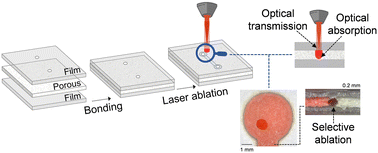 Graphical abstract: Selective laser ablation for in situ fabrication of enclosed channel porous-media microfluidic analytical devices