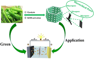 Graphical abstract: Green pepper-derived hierarchical porous carbon for supercapacitors with high performance
