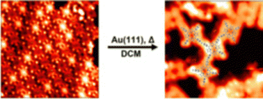 Graphical abstract: Synthesis of extended covalently bound porphyrins on the Au(111) surface