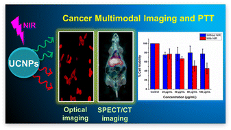 Graphical abstract: Remarkably enhanced upconversion luminescence in Na+ codoped spinel nanoparticles for photothermal cancer therapy and SPECT imaging