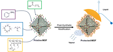 Graphical abstract: The Gore-Tex® effect in externally hydrophobic Metal–Organic Frameworks