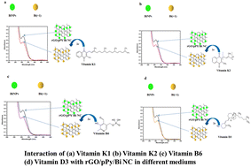 Graphical abstract: Determination of vitamins K1, K2, B6, and D3 using reduced graphene oxide fabricated using a bismuth nanoparticle embedded polypyrrole nanocomposite based optical sensor