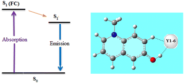 Graphical abstract: Tuning the photophysical and photo acidic properties of N-methyl-6-oxyquinolonium-based ionic liquid dyes: the role of solvent and substitution effects investigated by a TD-D3-DFT approach