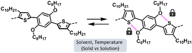 Graphical abstract: Non-covalent planarizing interactions yield highly ordered and thermotropic liquid crystalline conjugated polymers