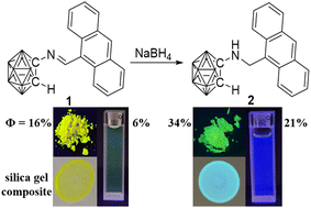 Graphical abstract: Bridged o-carborane–anthracene dyads as dual state emission luminogens: synthesis, characterization, and mechanochromic properties