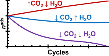 Graphical abstract: The role of carbon dioxide and water in the degradation of zeolite 4A, zeolite 13X and silica gels