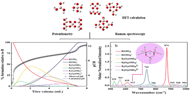 Graphical abstract: Speciation of borate in aqueous solutions studied experimentally by potentiometry and Raman spectroscopy and computationally by DFT calculations