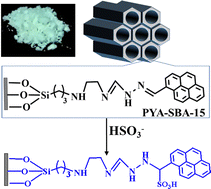 Graphical abstract: A fluorescence “turn-on” probe for the detection of HSO3− based on a pyrene-functionalized mesoporous silica material