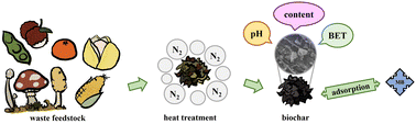 Graphical abstract: Type-effects of multiple waste-sourced biochar feedstocks on methylene blue adsorption