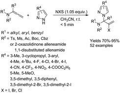 Graphical abstract: NIS-mediated regioselective addition of allenamides with pyrazoles: synthesis of iodo-substituted allylic pyrazoles