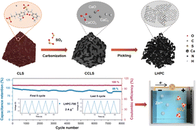 Graphical abstract: 3D hierarchical tri-doped porous carbon derived from calcium lignosulfonate for high-performance zinc ion hybrid capacitors