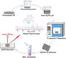 Graphical abstract: Vacuum-assisted thermal evaporation deposition for the preparation of AgNPs/NF 3D SERS substrates and their applications