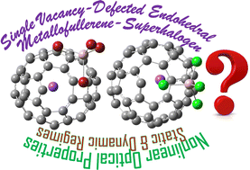 Graphical abstract: Single vacancy-defect endohedral metallofullerene-superhalogens: molecular topology and nonlinear optical responses of Na@C59[9-4]([8-5])-AlX4 (X = Cl, Br) systems
