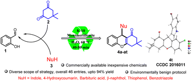 Graphical abstract: One-pot construction of highly functionalized 4H-chromenes using K-10 montmorillonite in aqueous medium