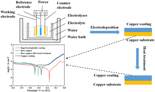 Graphical abstract: A novel route to fabricate a superhydrophobic surface on a copper substrate without additional low surface energy materials