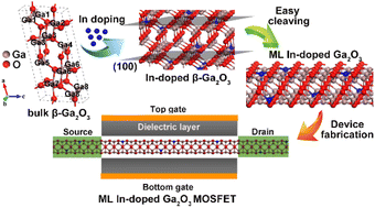 Graphical abstract: Indium doping-assisted monolayer Ga2O3 exfoliation for performance-enhanced MOSFETs