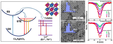 Graphical abstract: Tunable near-infrared emission and three-photon absorption in lanthanide-doped double perovskite nanocrystals