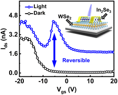 Graphical abstract: Reversible charge-polarity control for a photo-triggered anti-ambipolar In2Se3&WSe2 heterotransistor