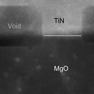 Graphical abstract: Chemical potential gradient induced formation of Kirkendall voids at the epitaxial TiN/MgO interface
