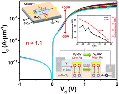 Graphical abstract: Anisotropic charge transfer and gate tuning for p-SnS/n-MoS2 vertical van der Waals diodes