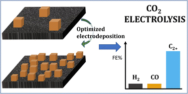 Graphical abstract: One-step electrodeposition of binder-containing Cu nanocube catalyst layers for carbon dioxide reduction