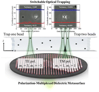 Graphical abstract: Switchable optical trapping based on vortex-pair beams generated by a polarization-multiplexed dielectric metasurface