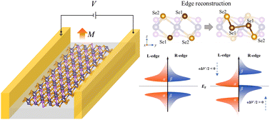 Graphical abstract: Electrically induced net magnetization in FePSe3 nanoribbons: the role of edge reconstructions