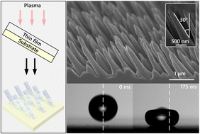 Graphical abstract: Oriented bouncing of droplets with a small Weber number on inclined one-dimensional nanoforests