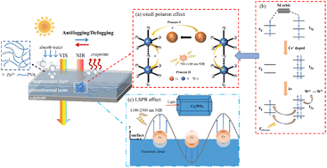 Graphical abstract: Rational design and easy fabrication of transparent photothermal/hygroscopic composite coatings with long-lasting antifogging performance under sunlight activation