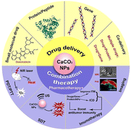 Graphical abstract: CaCO3 nanoplatform for cancer treatment: drug delivery and combination therapy