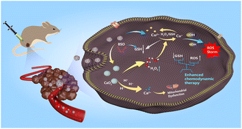 Graphical abstract: A ROS storm generating nanocomposite for enhanced chemodynamic therapy through H2O2 self-supply, GSH depletion and calcium overload