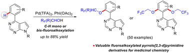 Graphical abstract: Palladium-catalysed site-selective arene ortho C–H fluoroalkoxylation of 4-aryl-pyrrolo[2,3-d]pyrimidines