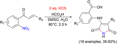 Graphical abstract: Synthesis of 2-carboxyaniline-substituted maleimides from 2′-nitrochalcones